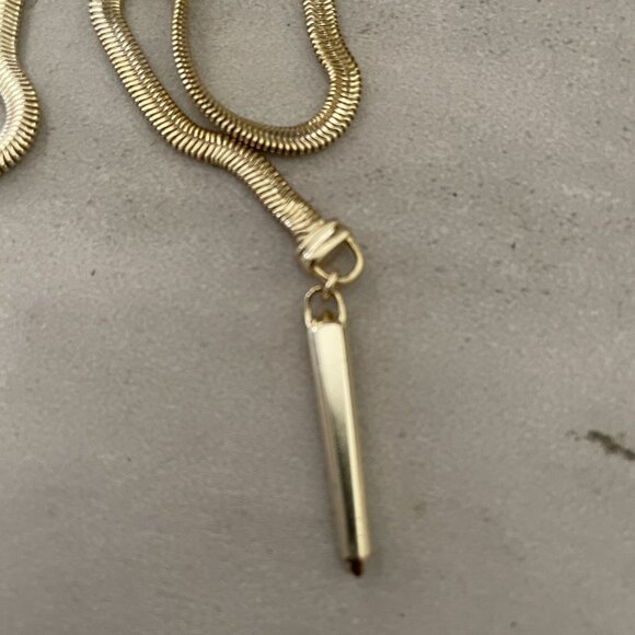 Kendra Scott Starla Iridescent Drusy Gold Plated Snake Chain Y Necklace 21"-23" - Picture 5 of 6